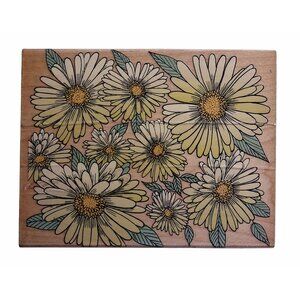 Hero Arts Daisy Portrait Background Rubber Stamp
